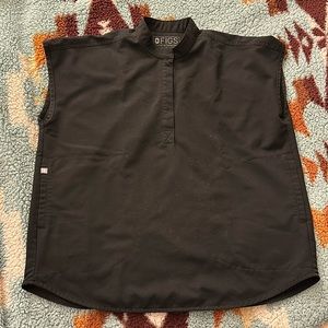 Figs Rafaela Oversized Scrub Top Black - XS